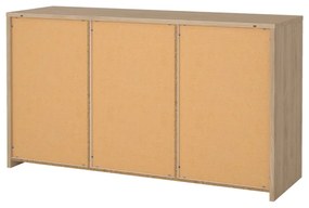 Скрин от дъбов декор в бял и естествен цвят 149x84x48 cm Next – Tvilum