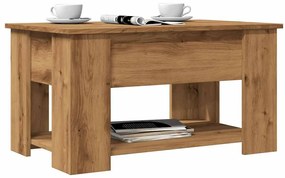 856929 vidaXL Маса за кафе, дъб артизан, 79x49x41 см, инженерно дърво