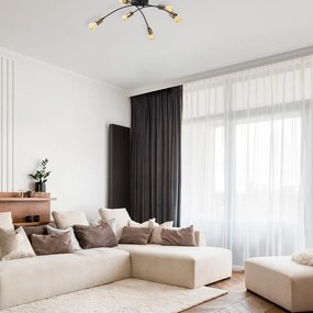 Черно осветително тяло за таван 67x67 cm Banana – Opviq lights