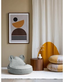 Кадифен детски пуф в цвят мента Bear – Wigiwama