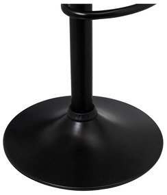 Черни бар столове в комплект от 2 бр. с регулируема височина от имитация на кожа (височина на седалката 56,5 cm) – Casa Selección