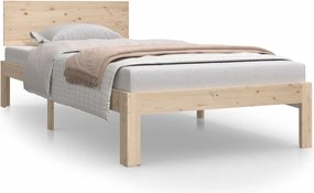 810480 vidaXL Рамка за легло, борово дърво масив, 90х200 см
