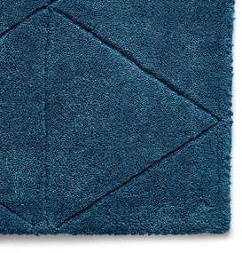 Син вълнен килим , 150 x 230 cm Kasbah - Think Rugs