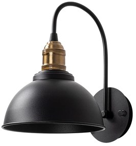 Черна стенна лампа ø 21 cm Varzan – Opviq lights