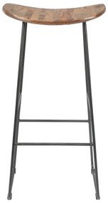 Бар стол от масивно тиково дърво в естествен цвят (височина на седалката 76 cm) Tangle – White Label