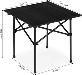 Сгъваема маса за туризъм, къмпинг - черна маса за пикник Šírka: 55 cm | Dĺžka: 120 cm
