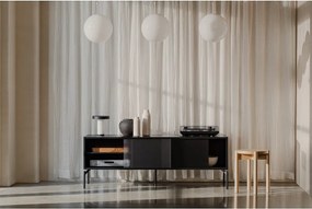 Черна маса за телевизор 160x60x42 cm Met – noo.ma