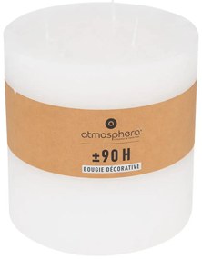 Свещ без аромат atmosphera Olia, Кръгла, 14x14 см, Бяла
