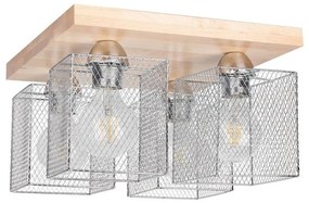 Spot-Light 8175460 - Плафон NORMAN WOOD 4xE27/25W/230V