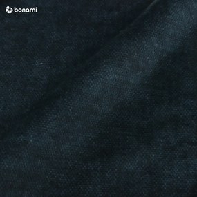 Тъмносиньо тапицирано двойно легло с място за съхранение с решетка 160x200 cm Jade - Bobochic Paris