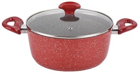 Тенджера с капак ZEPHYR Red Passion ZP 4418 E20, 2.2 литра, 20х8.5 см, Мраморно покритие, Индукция, Червен