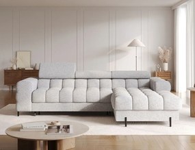 Ъглов диван Freyia-Светлосив-Десен