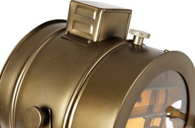 Смарт подова лампа трипод бронз с дървен студиен прожектор, вкл. WiFi A60 - Radient