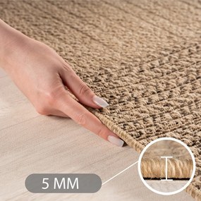 Кафяв кръгъл килим за открито и закрито ø 120 cm Timber 1405 – Ayyildiz Carpets
