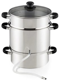 Klarstein Applebee, сокоизтисквачка с пара, ел. захранване, 1500 W, Ø 25 см, 8 литра, неръждаема стомана