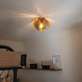 Винтидж таванна лампа злато 24 см - Ботаника
