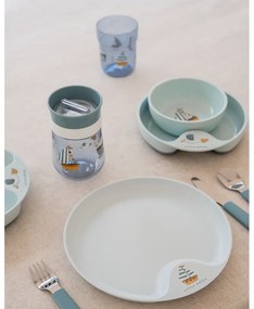 Детски прибори от неръждаема стомана в светлозелено и сребристо 3 броя Little farm - Mepal
