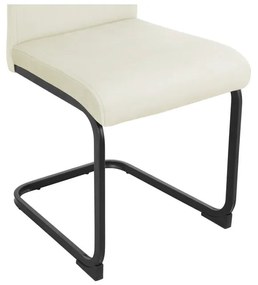 Кремави кадифени трапезни столове в комплект от 2 бр. Sia – Støraa