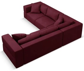 Променлив ъглов диван в цвят бордо Esther – Milo Casa
