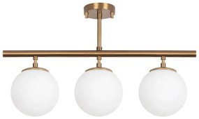 Осветително тяло за таван в бронзов цвят със стъклен абажур ø 15 cm Atmaca – Opviq lights