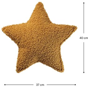 Кафява детска възглавница за диван от букле Star – Wigiwama