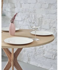 Кръгла сгъваема трапезна маса с ясенов плот 45x90 cm Jubi – Ragaba