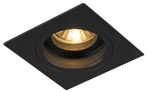 Интелигентен вграден прожектор черен квадратен вкл. Wifi GU10 - Chuck