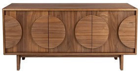 Кафяв нисък скрин от декор от орех 120x58 cm Groove – Zuiver