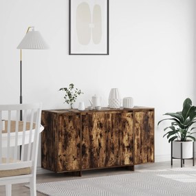 Sonata H Опушен дъбов страничен шкаф Опушен дъб Дърво 135 x 41 x 75 см