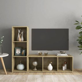 3079937 vidaXL ТВ шкафове, 2 бр, дъб сонома, 107x35x37 см, инженерно дърво