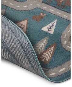 Детски килим в цвят бензин ø 100 см Streets - Hanse Home