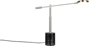 LED настолна лампа в черен и сребрист цвят (височина 65 cm) Fiore – Trio Select