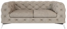 Сиво-бежов кадифен диван 185 cm Chelsea – Ropez