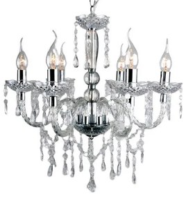 Полилей Garbor осветително тяло с шест светлини-прозрачен