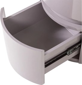 Светлосиво гланцово нощно шкафче Lunex – WOOOD