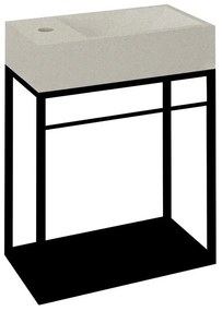 Черна метална стенна стойка без мивка 39,5x45 cm Crest – Sapho