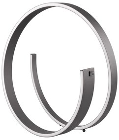 Черна LED настолна лампа с гласово управление/ управление чрез мобилно приложение с метален абажур (височина 45 cm) Cinardi – CINQUE