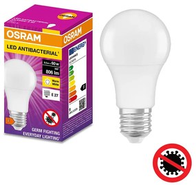 LED Антибактериална крушка A60 E27/8,5W/230V 2700K - Osram