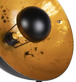 Индустриална подова лампа на триножник черна - Magna 40 Eglip