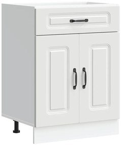 853487 vidaXL Кухненски шкаф, "Kalmar", бял, инженерно дърво