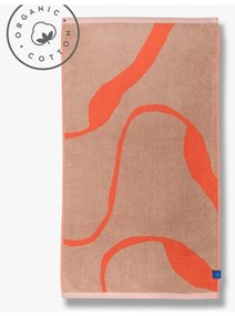 Оранжева/светлокафява кърпа от органичен памук 70x133 cm Nova Arte - Mette Ditmer Denmark