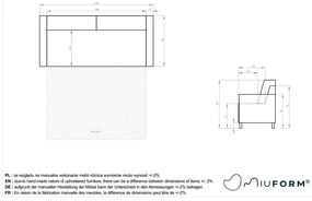 Тъмносин разтегателен диван 168 cm Lucky Lucy - Miuform