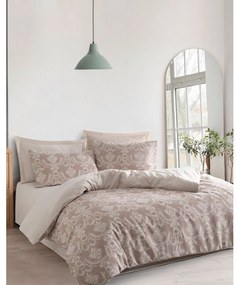 Светлокафяво двойно спално бельо 200x200 cm – Mijolnir