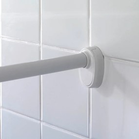 Конзола в сребрист цвят с извита форма за завеса за душ - Wenko