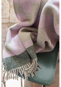 Розово-кафяво одеяло със смес от вълна 130x190 cm Maze – Mette Ditmer Denmark