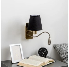 Brilagi - LED Аплик NUBILA 1xE27/25W/230V + LED/3W месинг/черен