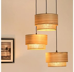 Brilagi - Полилей MONTANA BOHO 3xE27/15W/230V кафяв/черен