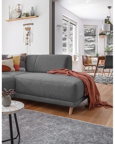 Сив разтегателен/с място за съхранение ъглов диван (десен ъгъл/L форма) Classy Sophie – Miuform