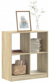 852809 vidaXL Библиотека, дъб сонома, 68,5x32x75 см, инженерно дърво