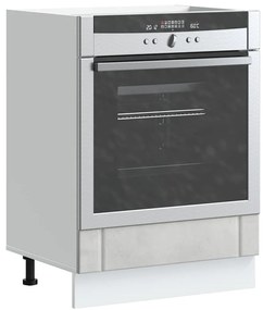 853761 vidaXL Шкаф за фурна, Lucca, бетонно сив, инженерно дърво